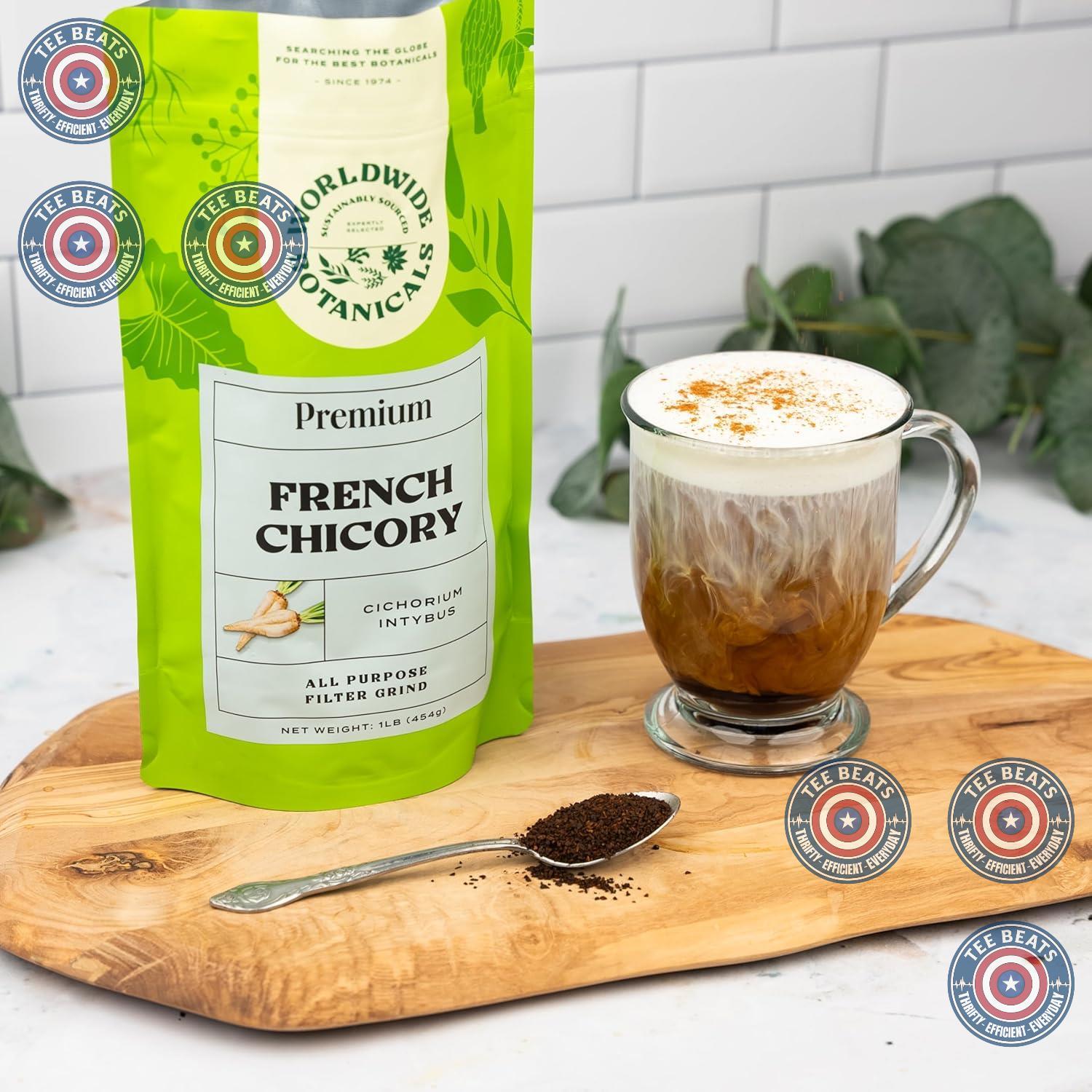 Worldwide_Botanicals_French_Chicory_Root,_1_Pound_-_Brew_Like_Coffee,_Blend_Roasted_Root_With_Prebiotic,_Acid_Free,_Caffeine_Kosher
