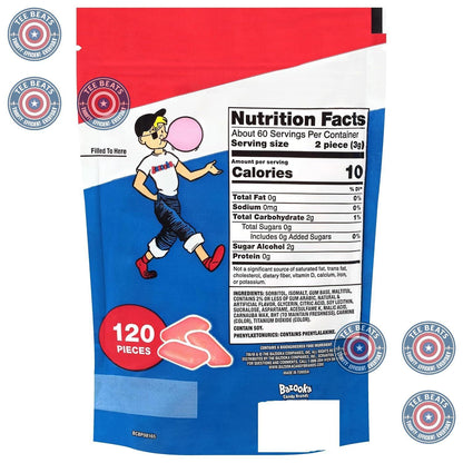 Bazooka_Bubble_Gum_Sugar-Free_Chewing_Gum_Pellets,_Bulk_Gum_in_Resealable_Bag,_120_Ct_in_Original_Pink_Flavor,_Sugar_Free_Bulk,_Baseball_Party_Favors,_Nostalgic_90s_Candy