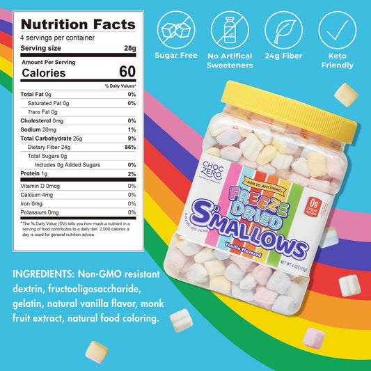 ChocZero_Freeze_Dried_Marshmallow_Bits_-_Zero_Sugar_Marshmallows_-_Keto,_Fun_Shapes,_Baking,_Ice_Cream_and_Cereal_Topping_-_4_Ounces