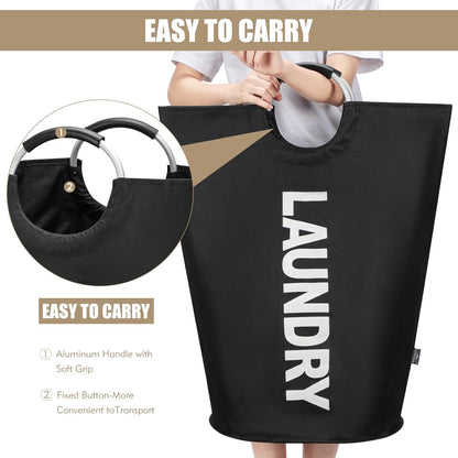 DOKEHOM_90L_Large_Laundry_Basket,_Collapsible_Laundry_Bag,_Freestanding_Tall_Clothes_Hamper,_Foldable_Washing_Bin