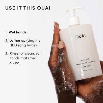 OUAI_Hand_Wash,_Dean_Street_-_Liquid_Hand_Soap_with_Jojoba,_Avocado,_&_Rose_Hip_Oil_for_Replenished_Skin_-_Gentle_Exfoliating_Kitchen_&_Bathroom_Soap_(16_Fl_Oz)