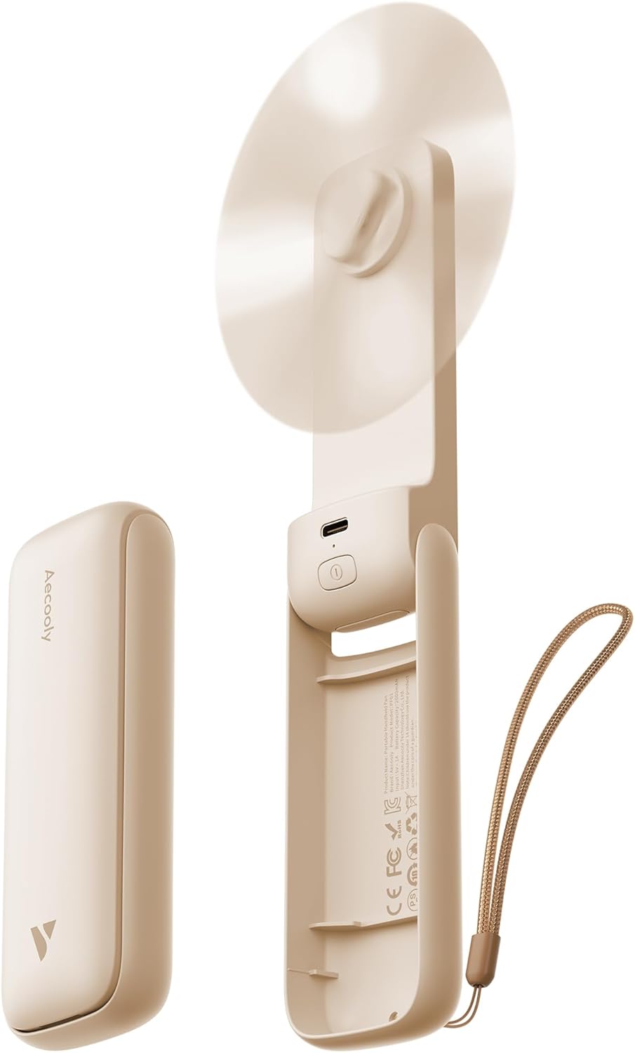 Aecooly_Slim_Portable_Fan,_Thin_Handheld_Fan,_USB_Rechargeable_Mini_Personal_[24H_Max_Cooling_Time],_Battery_Powered_Small_Foldable_Pocket_for_Travel,_Summer,_Gifts_for_Women,_Girls_-Beige