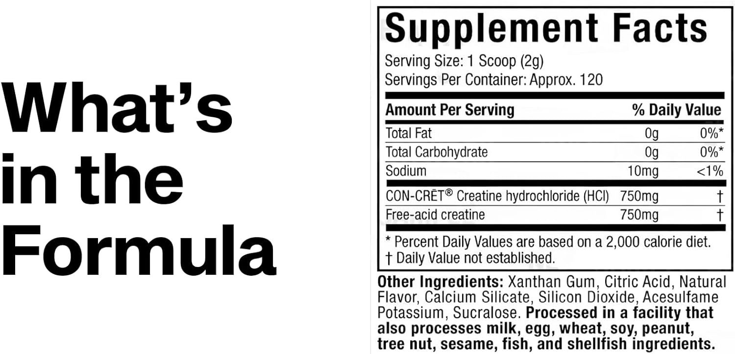 MuscleTech_Cell-Tech_Creactor_Creatine_HCl_Powder,_Post_Workout_Muscle_Builder_for_Men_&_Women,_Creatine_Hydrochloride_+_Free-Acid,_Unflavored_(120_Servings),_7.45_oz