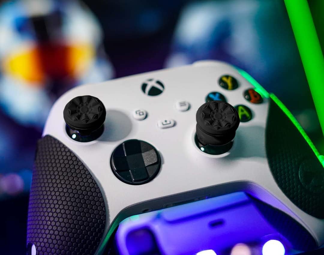 KontrolFreek_FPS_Freek_Galaxy_Black_for_Xbox_One_and_Xbox_Series_X_Controller_|_2_Performance_Thumbsticks_|_1_High-Rise,_1_Mid-Rise_|_Black_(Limited_Edition)