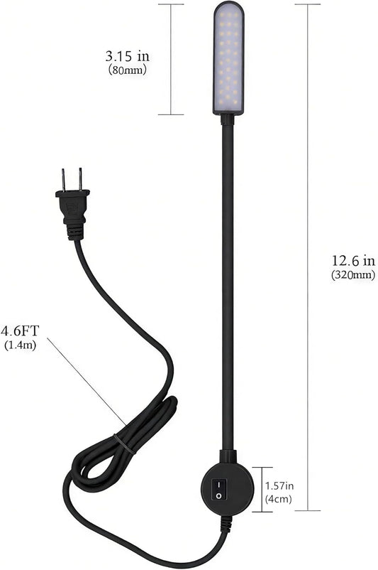 LED_Sewing_Machine_Light,POWKER_30_LED_Magnetic_Mount_Drill_Press_Light_with_Flexible_Silone_Coating_Gooseneck_for_Sewing_Machine,_Drill_Presses,_Desks,_Music_Stands,_Craft,_Workbenches,_Lathes_Lamps