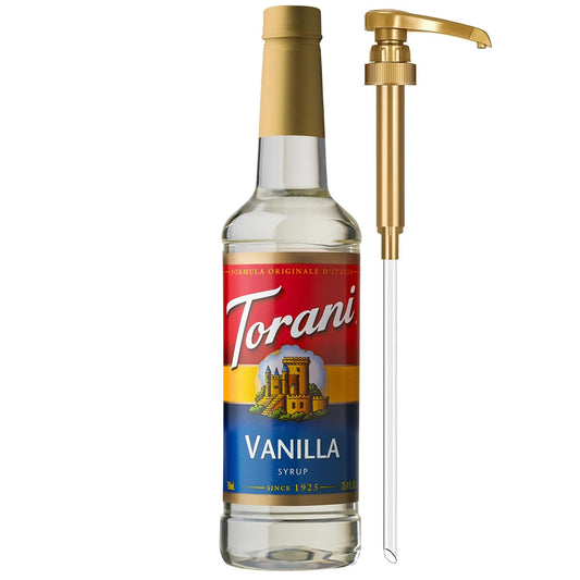 Torani_Coffee_Syrup,_Vanilla_Flavored_Syrup_for_Drinks,_Pump_Included,_25.4_Fl_Oz