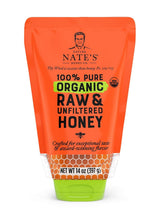 Nate's Organic 100% Pure, Raw & Unfiltered Honey - USDA Certified Organic - 16oz. Squeeze Bottle