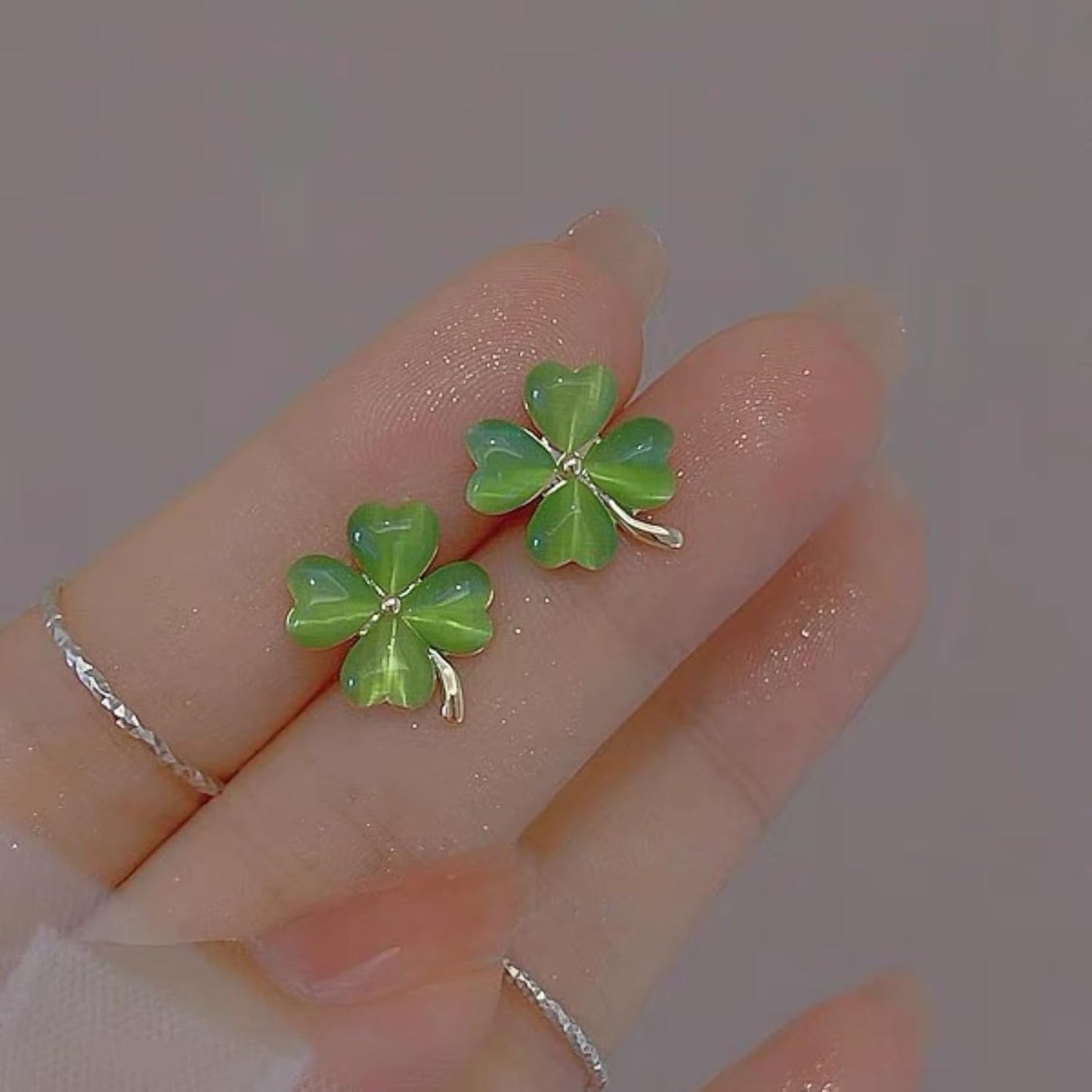 St_Patricks_Day_Earrings_for_Women,_Trendy_Statement_Four_Leaf_Clover_Shamrock_Earrings_Stud,_St_Patricks_Day_Outfits_&_Shirt_Accessories_for_Women
