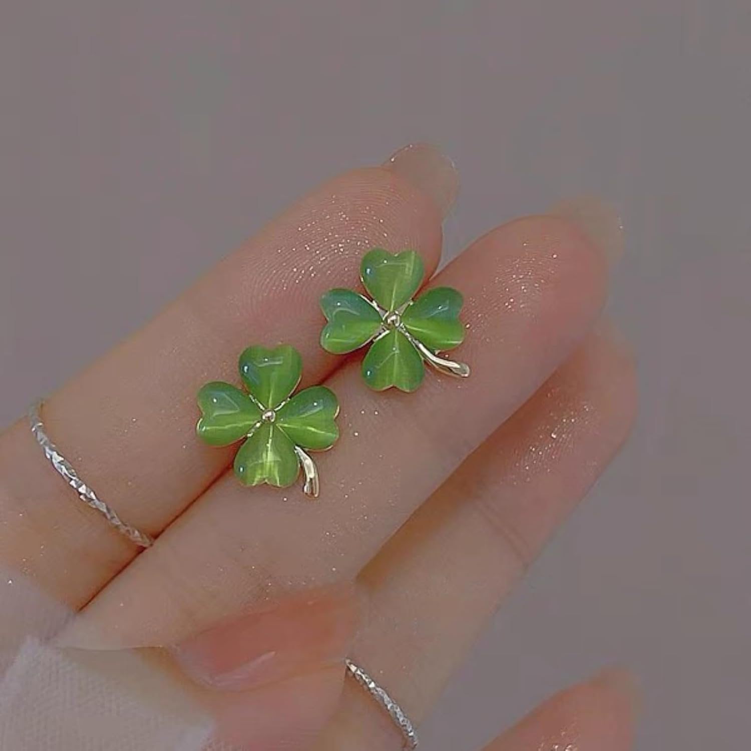 St_Patricks_Day_Earrings_for_Women,_Trendy_Statement_Four_Leaf_Clover_Shamrock_Earrings_Stud,_St_Patricks_Day_Outfits_&_Shirt_Accessories_for_Women