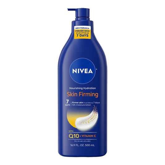 NIVEA_Nourishing_Hydration_Skin_Firming_Body_Lotion_with_Q10_and_Vitamin_C,_72-Hour_Body_Moisturizer_for_Dry_to_Very_Dry_Skin,_16.9_Fl_Oz_Pump_Bottle