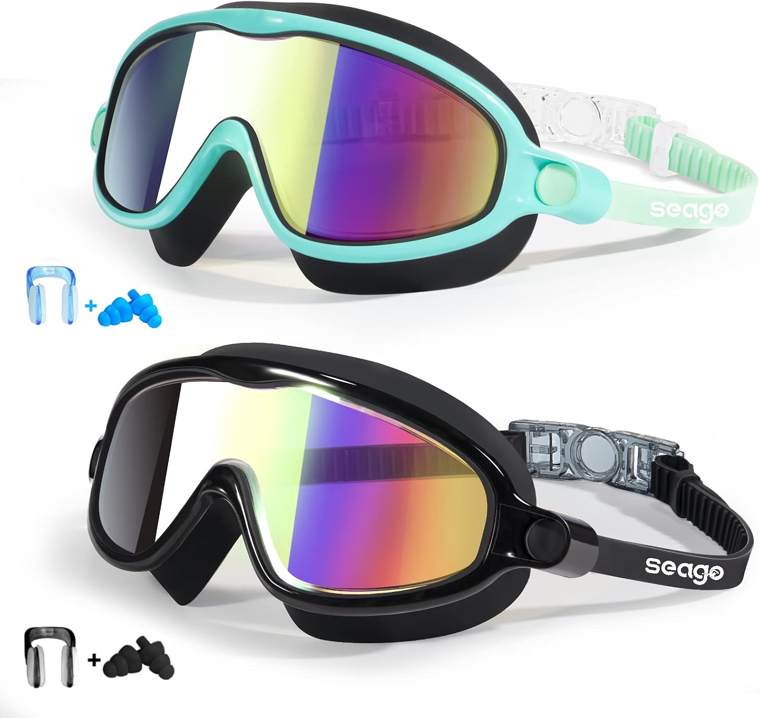 Seago_Swim_Goggles_2_Pack_Anti-Fog_Anti-UV_Wide_View_Swimming_Goggles_for_Kids_3-14