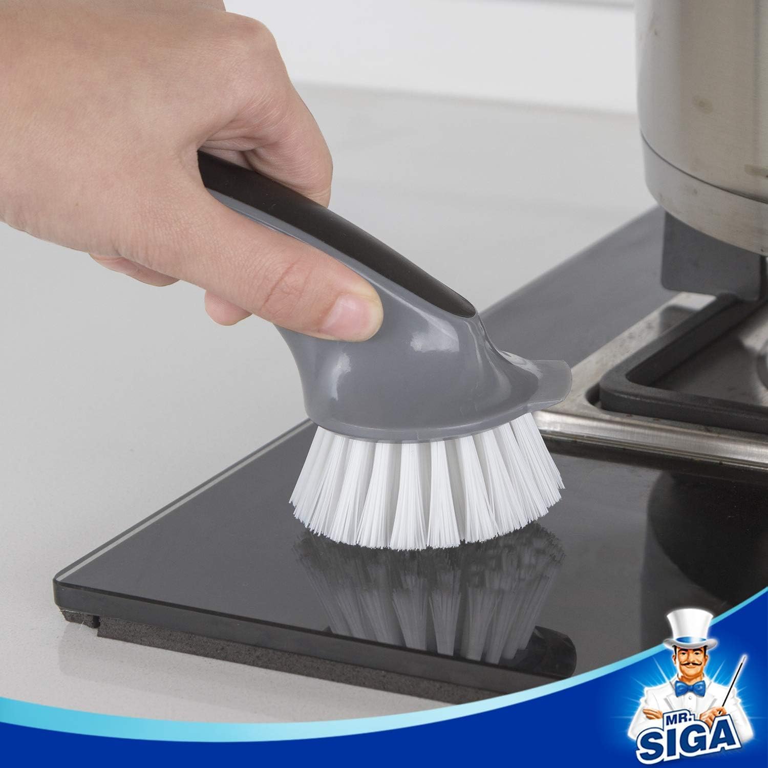 MR.SIGA_Pot_and_Pan_Cleaning_Brush,_Dish_Brush_for_Kitchen,_Gray,_Pack_of_2