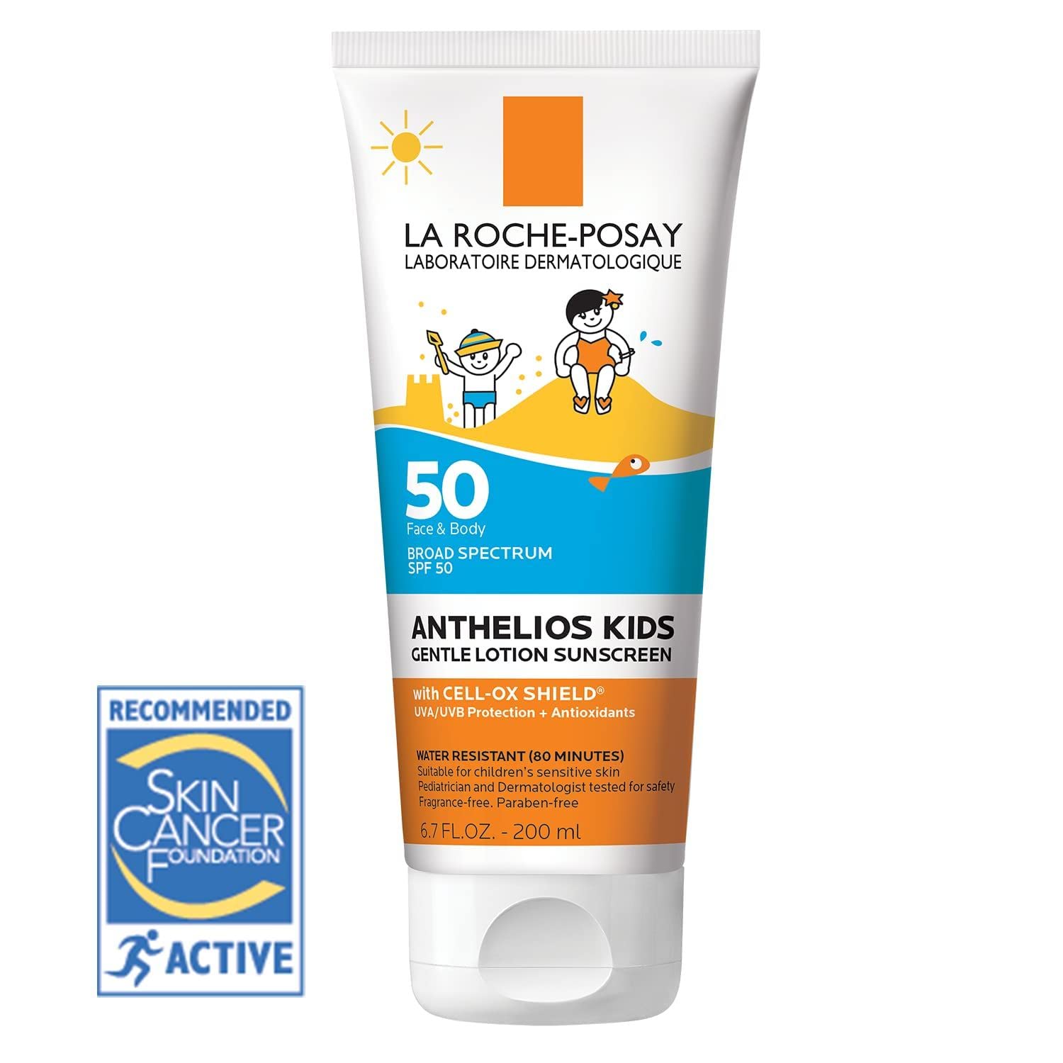 La_Roche-Posay_Anthelios_Kids_Gentle_Lotion_Sunscreen_SPF_50,_Broad_Spectrum_SPF_+_Antioxidants,_Sunscreen_For_Kids,_Octinoxate_&_Oxybenzone-Free,_Pediatrician_Tested,_Non_Comedogenic,_Oil_Free