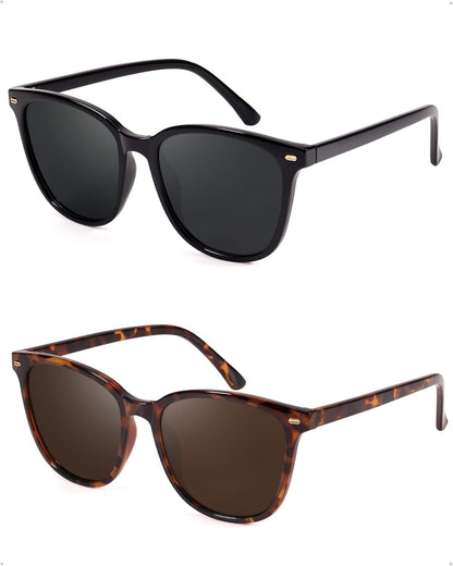 FIMILU_2_Packs_Sunglasses_for_Women_Polarized_UV400_Protection_Lens_Big_Frame_Fashion_Glasses_Trendy_Stylish_Shade