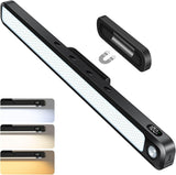 Ferswe 3W Motion Sensor Magnetic Light Bar,Eye-Friendly Rechargeable Closet Lights with Battery Display,2000mAh Vanity Lights for Mirror, Rechargeable Light Bar for Cabinet, Closet, Bathroom and Desk