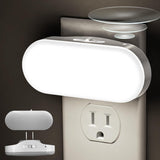DORESshop Led Night Light, Plug into Wall, [2/4 Pack] with Dusk to Dawn Sensor, 1W 5000K Dimmable Night Light from 0LM to 100LM for Bathroom Hallway Bedroom Kids Room Stairway