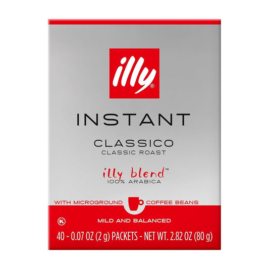 illy_Instant_Coffee_Singles,_Classico_Medium_Roast,_Caramel_&_Orange_Blossom_Notes,_40_Single-Serve_Packets_(2g_Each)_-_Premium_Arabica_Coffee
