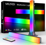RGB Light Bar, Music Sync RGB IC LED Lights Bars, USB Powered Ambient Lighting, Remote Control Color Changing Gaming TV Backlight, 8 Dynamic Modes for PC Room Monitor Desk