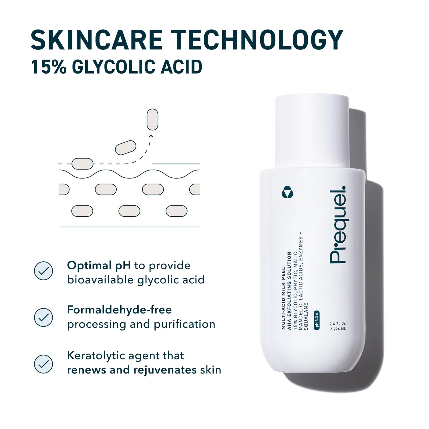 Prequel_Skin_Multi-Acid_Milk_Peel,_Professional_Exfoliating_Solution._15%_Glycolic_Acid_Face_Peel_with_Lactic_Acid_and_Enzymes._Hydrating_Chemical_Exfoliant._Clinical_Strength_Formula,_7.6oz_Bottle.