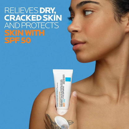 La_Roche-Posay_Cicaplast_Balm_B5_UV_SPF_50,_Vitamin_B5_+_Shea_Butter_+_Tribioma_+_Madecassoside_+_Zinc_Oxide_Sunscreen,_Post_Treatment_Skin_Protectant_With_SPF,_Multi-Purpose_Cream_For_Dry_Skin
