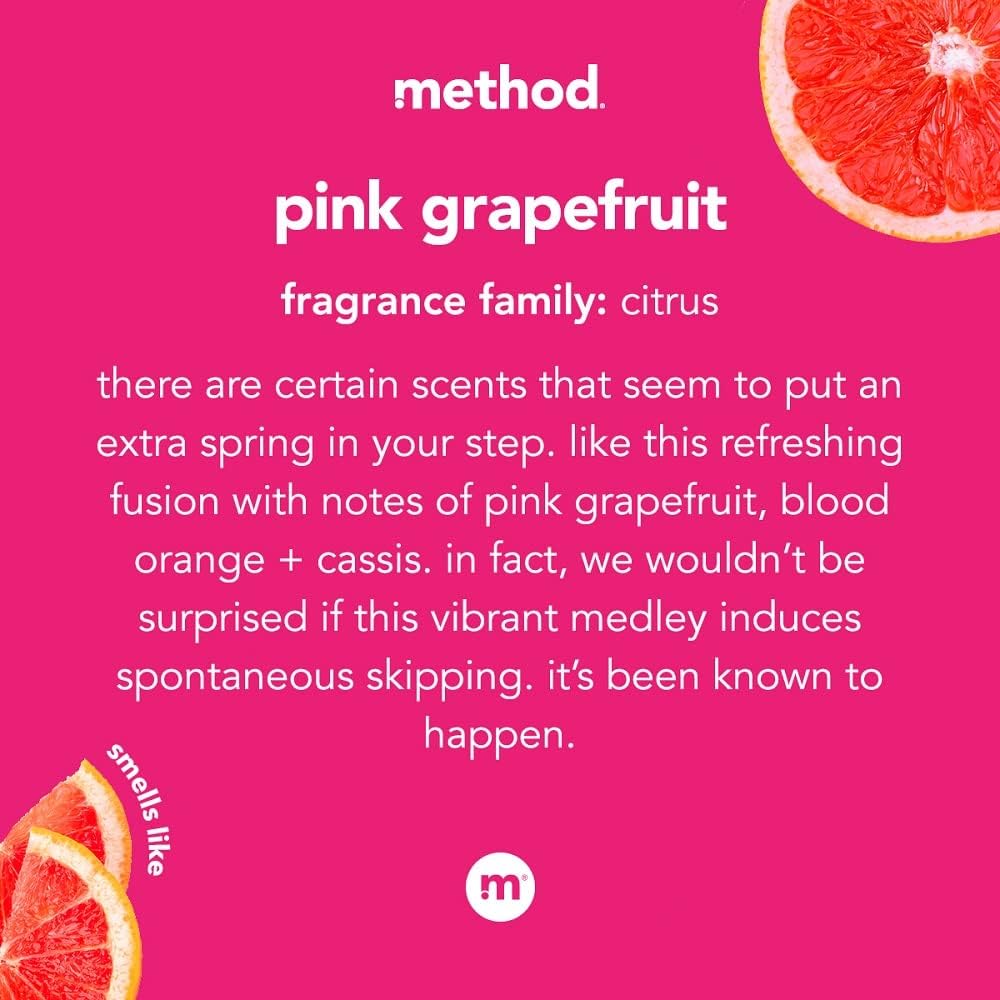 Method_Foaming_Hand_Soap,_Pink_Grapefruit,_10_Fl_Oz,_Biodegradable_Formula,_(Pack_of_3)
