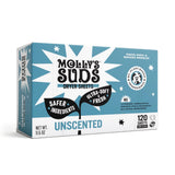 Molly's Suds Fabric Softener Dryer Sheets for Sensitive Skin | Plant-Based Static Reducer, Plastic-Free Packaging