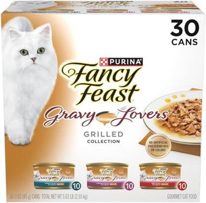 Purina_Fancy_Feast_Gravy_Lovers_Poultry_and_Beef_Grilled_Gourmet_Wet_Cat_Food_Variety_Pack_-_(Pack_of_30)_3_oz._Cans