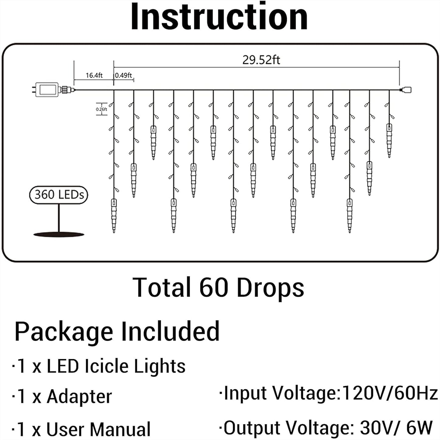 Icicle_Christmas_Lights,_29.5ft_360_LED_Connectable_Icicle_String_Lights_with_60_Drops,_Window_Curtain_Fairy_Light_with_8_Modes,_Christmas_Fairy_Twinkle_Light_for_Garden_Eaves_Xmas_Decorations_(White)