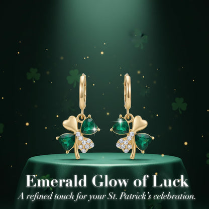 St_Patricks_Day_Earrings_for_Women_Irish_Holiday_Shamrock_Clover_Green_Heart_Hoop_Earrings_St._Patrick's_Day_Accessories_Lucky_Four_Leaf_Dangle_Earring_Decorations_Good_Luck_Jewelry_Gift