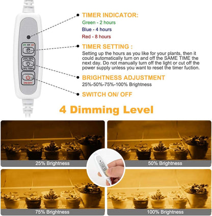 Mosthink_LED_Plant_Grow_Light_Strips_Full_Spectrum_for_Indoor_Plants_with_Auto_ON/Off_Timer,_48_LEDs_/_4_Dimmable_Levels,_Sunlike_Grow_Lamp_for_Hydroponics_Succulent