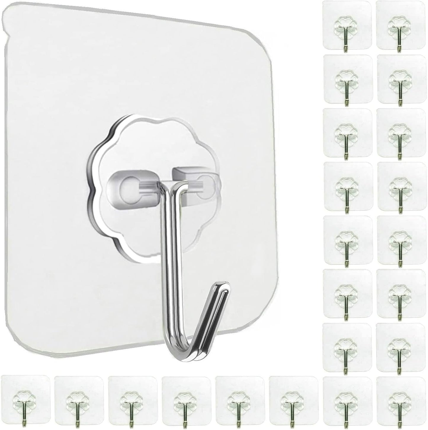 24_Pack_Self_Adhesive_Hooks_Heavy_Duty_-_33lb_Max,_Transparent,_Waterproof,_Sticky_Wall_Hooks_for_Keys,_Bathroom,_Shower,_Outdoor,_Kitchen,_Door,_Home_Improvement,_Utility_Hooks