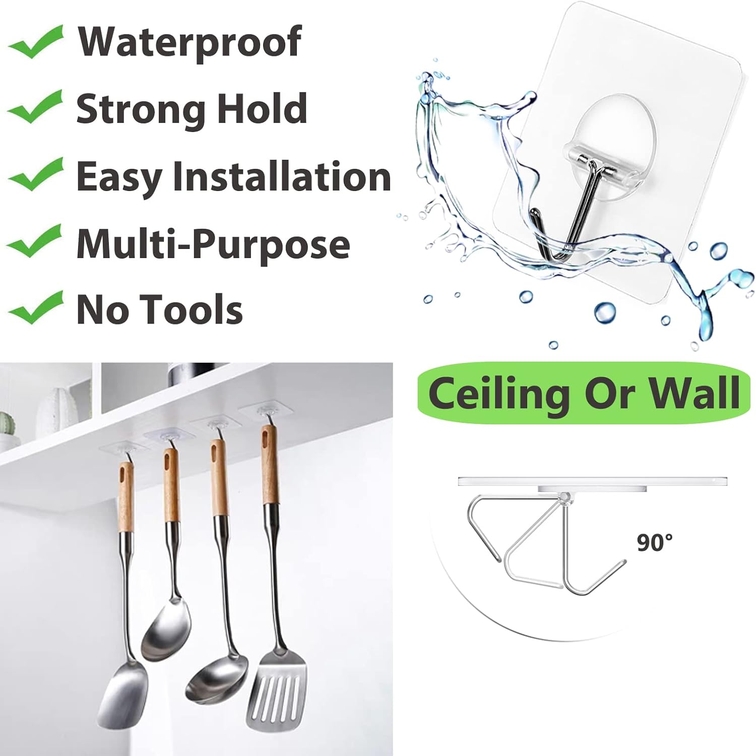 JINSHUNFA_Adhesive_Wall_Hooks_for_Hanging_Heavy_Duty_Towel_Coat_Hooks_Waterproof_Transparent_Hook_for_Bathroom_Shower_Kitchen_Keys_Door_Outdoor_Home_Improvement_Utility_Hook_8_Pack