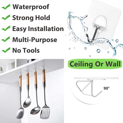 JINSHUNFA_Adhesive_Wall_Hooks_for_Hanging_Heavy_Duty_Towel_Coat_Hooks_Waterproof_Transparent_Hook_for_Bathroom_Shower_Kitchen_Keys_Door_Outdoor_Home_Improvement_Utility_Hook_8_Pack
