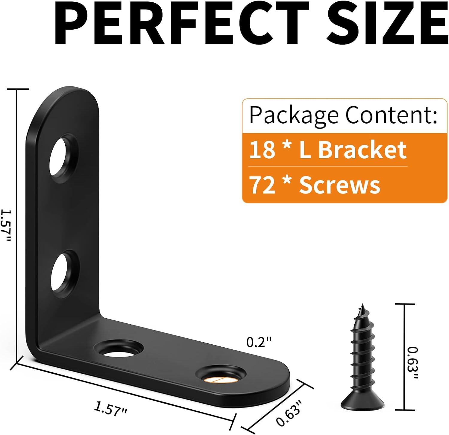 18PCS_L_Bracket_Corner_Bracket,_FATLODA_Stainless_Steel_L_Brackets_for_Shelves,_Black_Small_Right_Angle_Bracket,_Metal_Corner_Brace_for_Wood_Furniture_Cabinet_Chair_with_72PCS_Screws_(1.57x1.57_in)