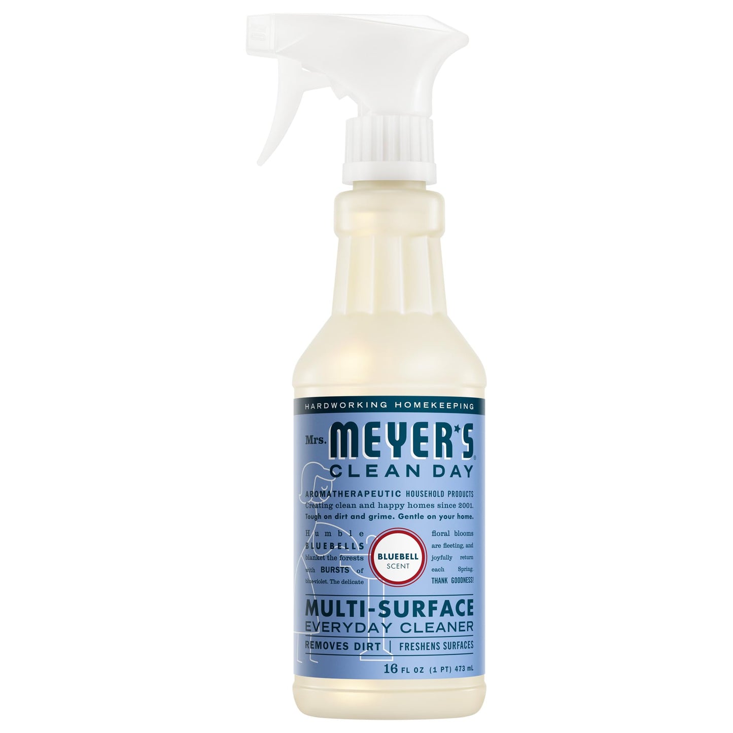 MRS. MEYER&amp;#39;S CLEAN DAY Multi-Surface Everyday Cleaner, Bluebell Scent, 16 Fl Oz Bottle
