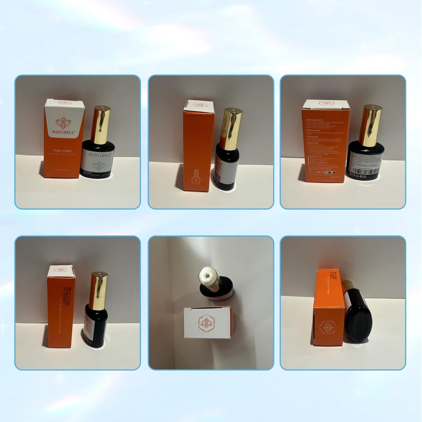 modelones_Gel_Top_Coat,_15ml_No_Wipe_Gel_Nail_Polish_High_Gloss_Top_Coat_Shiny_Long_Lasting_Clear_Top_for_Acrylic_Nails,_Need_U_V/LED_Lamp_for_Home_DIY_Gift_Spring_Easter's_Manicure_Salon