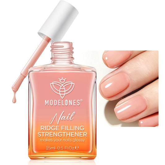 modelones_Nail_Strengthener_and_Growth_Nail_Hardener_Extra_Strong_and_Growth_Nude_Nail_Polish_Nail_Repair_for_Damaged_Nails_Strengthening_Polish_Ridge_Filler_for_Nails_15ml