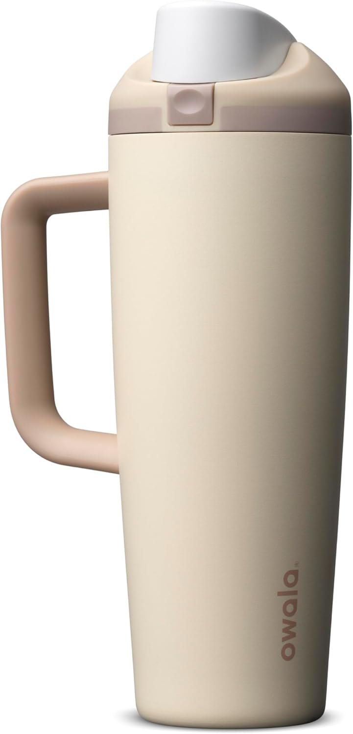 Owala_FreeSip_Tumbler_Stainless_Steel_Water_Bottle_30_oz_Lightly_Toasted_|_Triple-Layer_Insulation_|_Leak-Proof_Lid_with_Push-Button_|_Double_Threaded_Lid_for_Left_and_Right_Handed_Drinking
