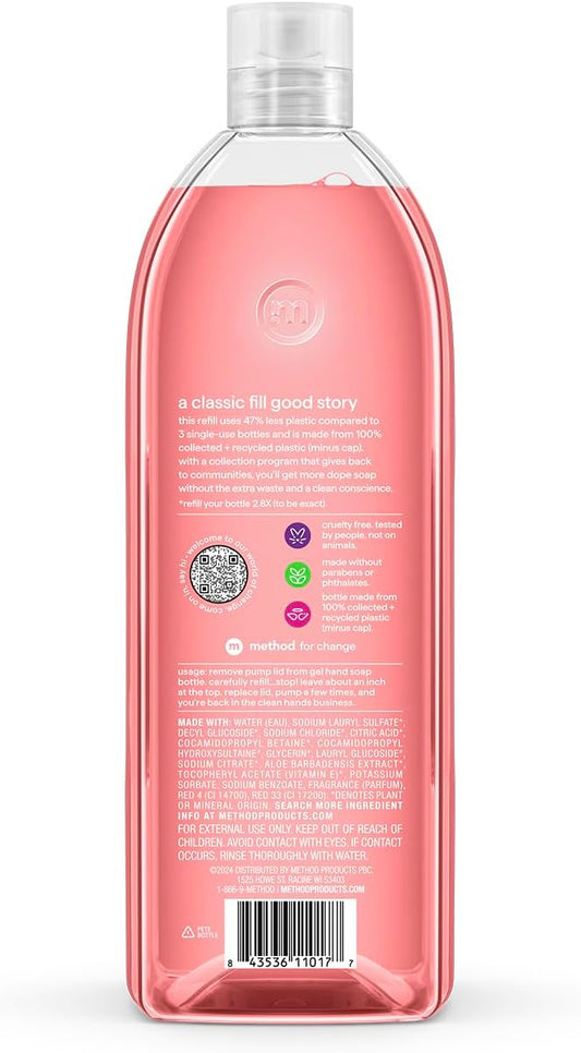 Method_Gel_Hand_Soap,_Refill,_Pink_Grapefruit,_34_Ounce,_1_pack_(Packaging_May_Vary)
