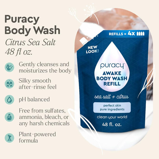 Puracy_Body_Wash_Refill,_Natural_Body_Wash,_98.6%_Pure_Plant_Ingredients,_Moisturizing_Shower_Gel_for_Women_Men_Kids,_Body_Soap_for_Dry_Sensitive_Skin_Gently_Scented_with_Citrus_&_Sea_Salt,_48_Oz