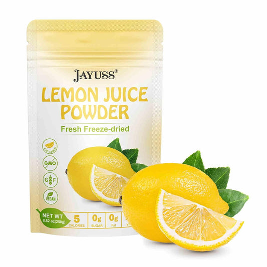 JAYUSS_Lemon_Juice_Powder_8.82_Ounce,_100%_Natural,_Freeze_Dried_Lemon_Juice,_No_Sugar_or_Additives,_Great_for_Drinks,_Smoothies,_and_Beverages_250g