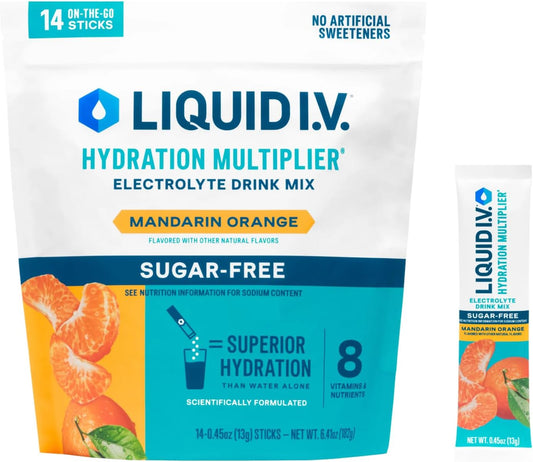 Liquid_I.V.®_Hydration_Multiplier_Sugar_Free_-_Mandarin_Orange_|_Electrolyte_Powder_Drink_Mix_|_1_Pack_(14_Servings)
