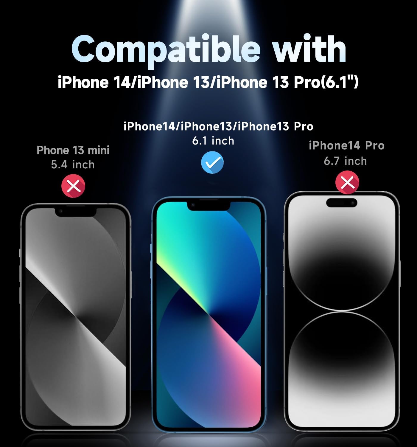 MAGIC_JOHN_2_Pack_for_iPhone_13/13Pro/14/16e_6.1_inch_Privacy_Glass_Screen_Protector,_Auto_Dust-Elimination,_Bubble_Free,_Easy_Installation