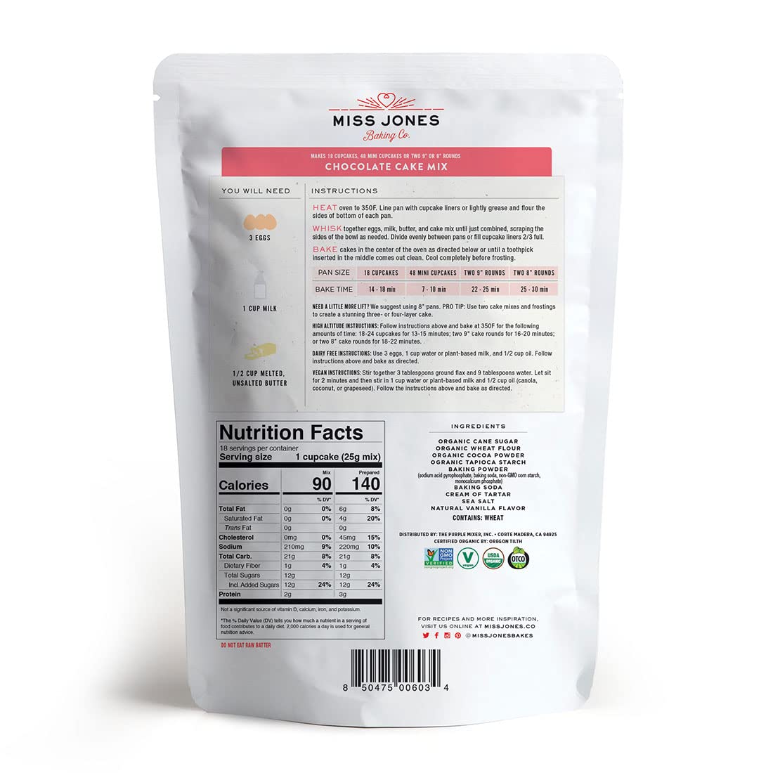 Miss_Jones_Baking_Organic_Cake_and_Cupcake_Mix,_Non-GMO,_Vegan-Friendly,_Moist_and_Fluffy:_Chocolate_(Pack_of_1)