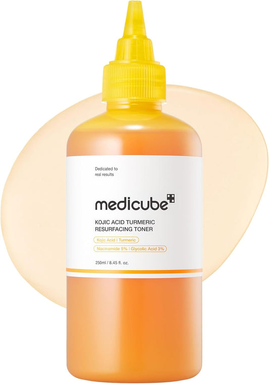 medicube_Kojic_Acid_Turmeric_Smoothing_Toner_for_Face_&_Body_|_Lightweight_Toner_for_Balancing_Uneven_Skin_Tone_&_Texture_|_Niacinamide,_Glycolic_Acid_for_Clear_Glass_Skin_|_8.45_fl.oz