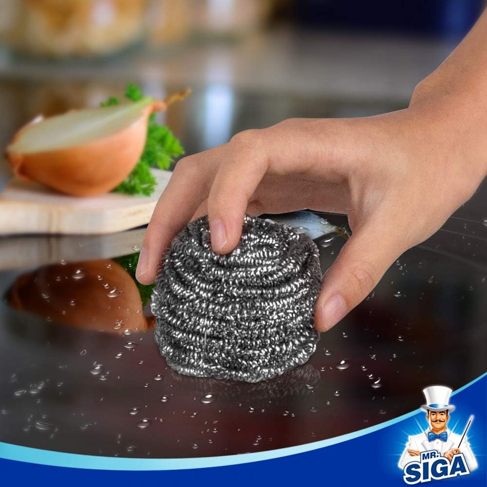 MR.SIGA_Stainless_Steel_Scourer,_Pack_of_6,_30g
