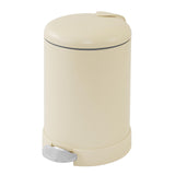 Glad Small Trash Can, 1.2 Gallon | Round Stainless Steel Garbage Bin with Soft Close Lid & Step Foot Pedal | Metal Waste Basket with Removable Inner Bucket, 8 x 9.5 x 12 inches