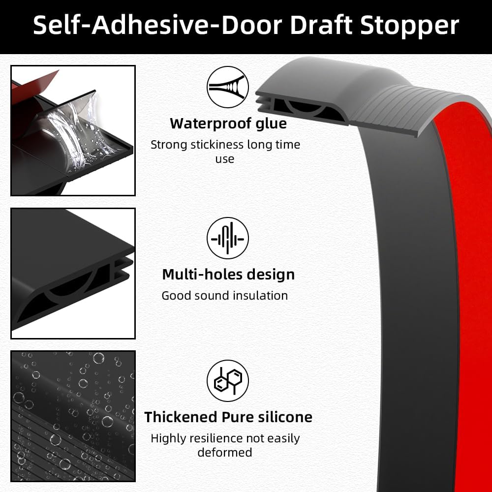 Door_Draft_Stopper,_Adjustable_Weather_Stripping_Seal_for_Cold_Insulation,_Bottom/Under_Sweep_for_Exterior_&_Interior_Doors,_Seal_Blocker_Noise,_Black,_39_inches