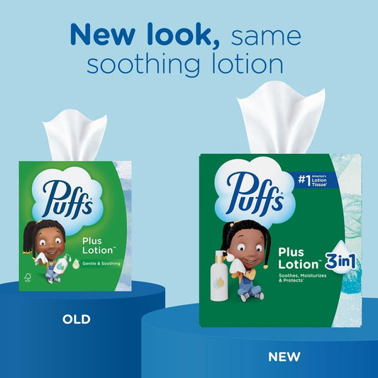 Puffs_Facial_Tissues_Plus_Lotion,_10_Cube_Boxes,_56_Facial_Tissues_per_Box,_Allergies_and_Colds_(Packaging_May_Vary)_(Packaging_May_Vary)
