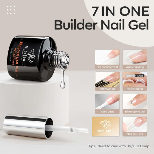 modelones_Builder_Nail_Gel,_7-in-One_Clear_Builder_for_Nails,_LED_Lamp_Cured_Color_Rubber_Base_Gel_Polish_Coat_Strengthener_Thickening_Extension_Rhinestone_Glue_in_a_Bottle_for_DIY_Home_Salon_Gifts